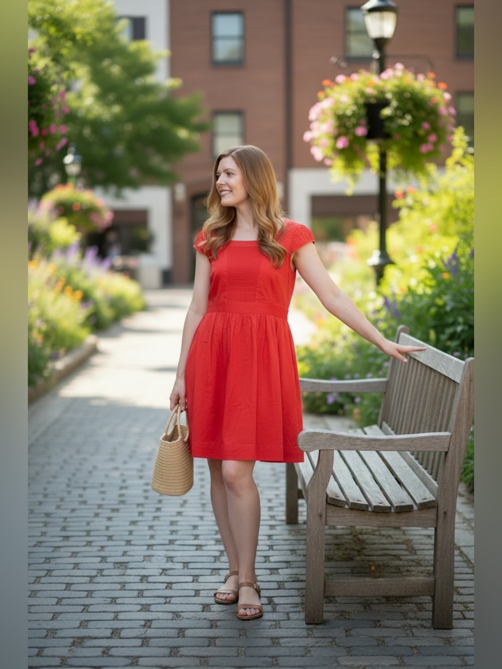 Gianni Bini Coral Red Dress